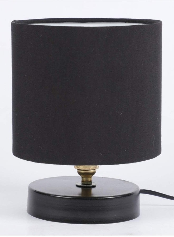 tu casa Minimalist Black Metal Table Lamp with Cotton Shade | Elegant Bedside & Desk Lamp for Bedroom, Living Room, Office & Home Décor (9 Inch) - Image 4